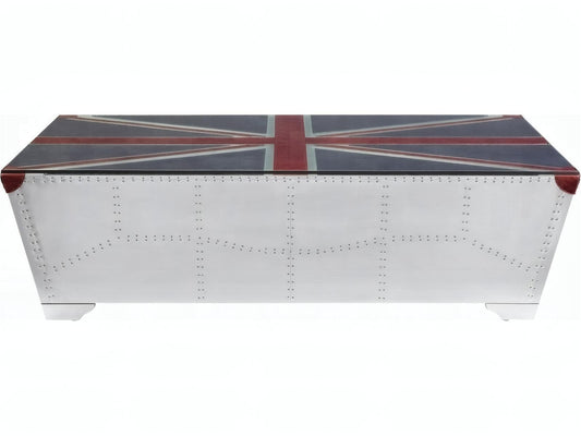 Brancaster Coffee Table Aluminum with Union Jack Top