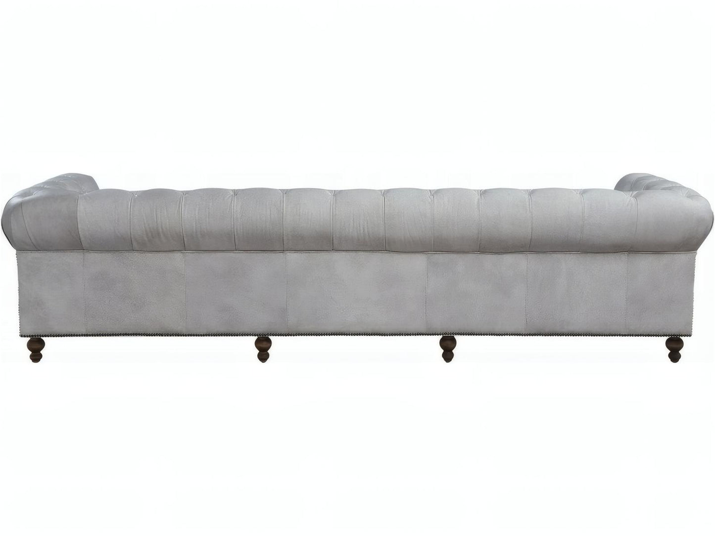 Ofer 3-Seat Vintage White Top Grain Leather Sofa