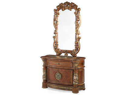 Villa Valencia Bachelor's Chest with Mirror in Classic Chestnut