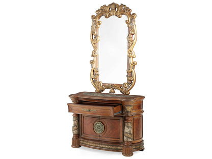 Villa Valencia Bachelor's Chest with Mirror in Classic Chestnut
