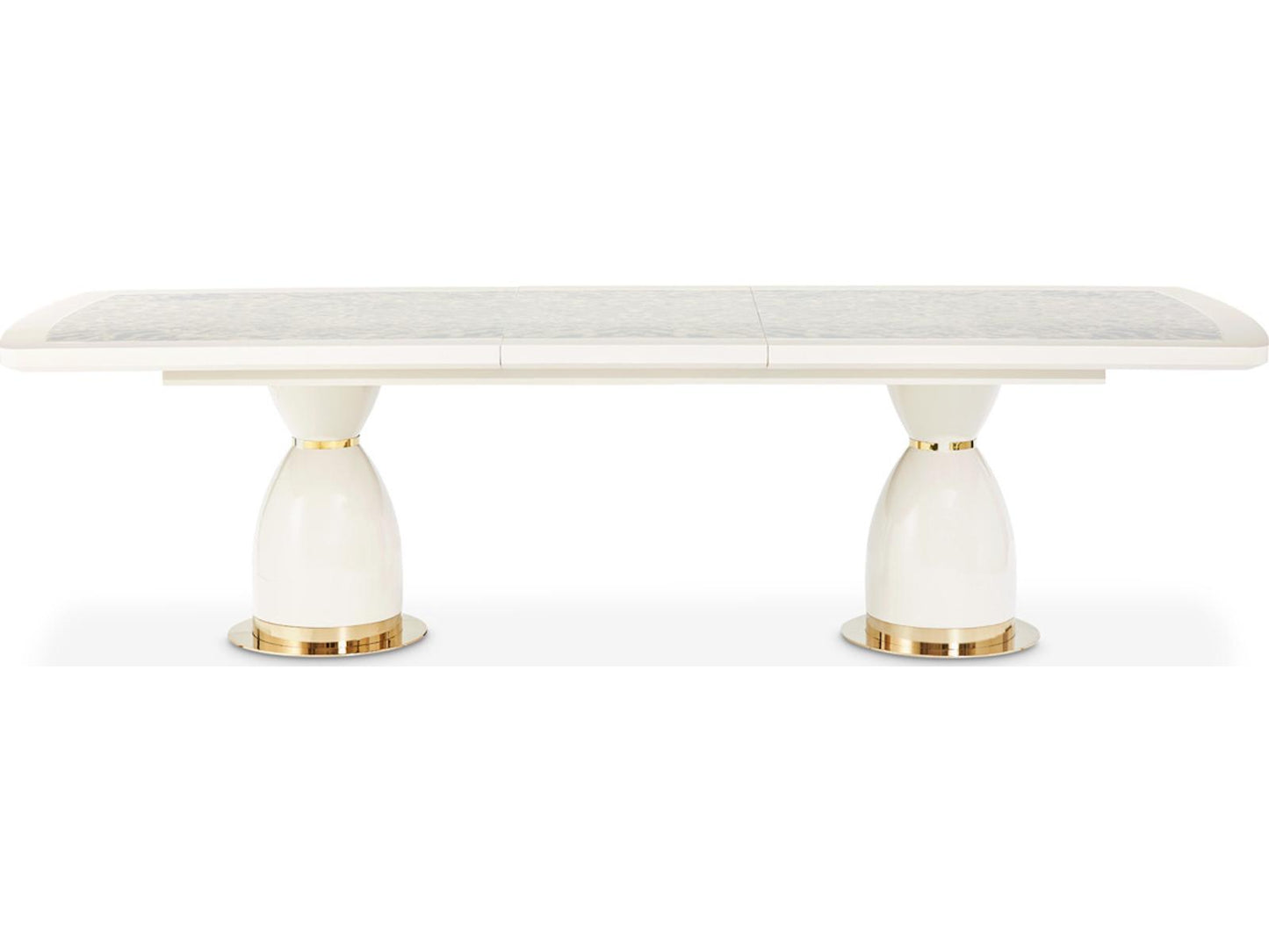 Lisbon 90-Inch Rectangle Dining Table in Silken Matte Cream