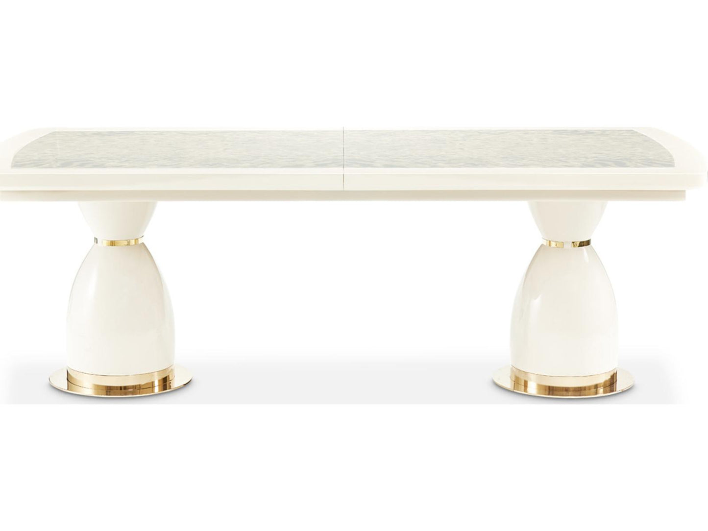 Lisbon 90-Inch Rectangle Dining Table in Silken Matte Cream