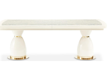 Lisbon 90-Inch Rectangle Dining Table in Silken Matte Cream