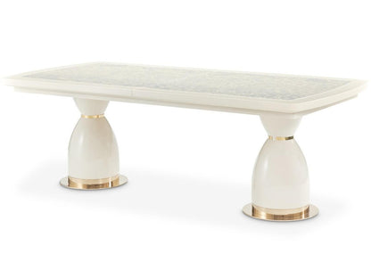 Lisbon 90-Inch Rectangle Dining Table in Silken Matte Cream