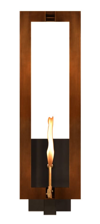 Aurora Copper 28" Tall Natural Gas Outdoor Wall Sconce