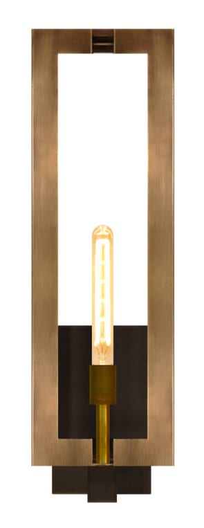 Aurora Brass 2 Light 28" Tall Electric Outdoor Wall Sconce