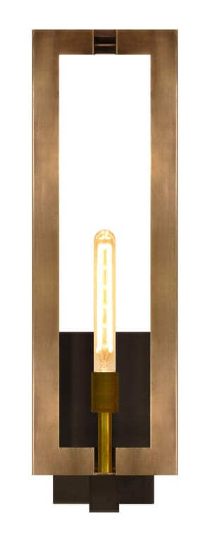 Aurora Brass 2 Light 33" Tall Electric Outdoor Wall Sconce