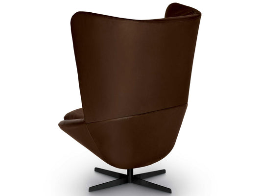 Ladle High Back Swivel Accent Chair Upholstered Fabric