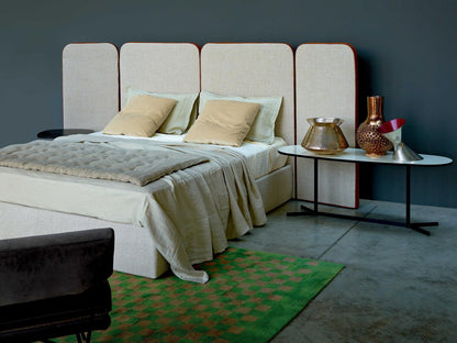 Palazzo Beige Plywood Upholstered Twin Platform Bed