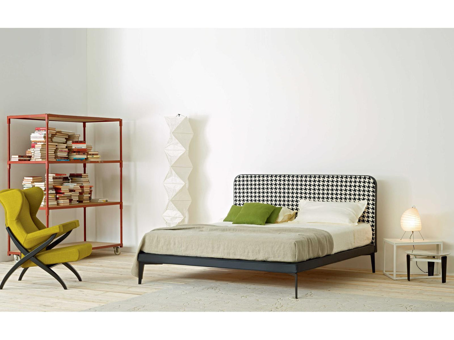 Suite Black Poplar Wood Upholstered California King Platform Bed