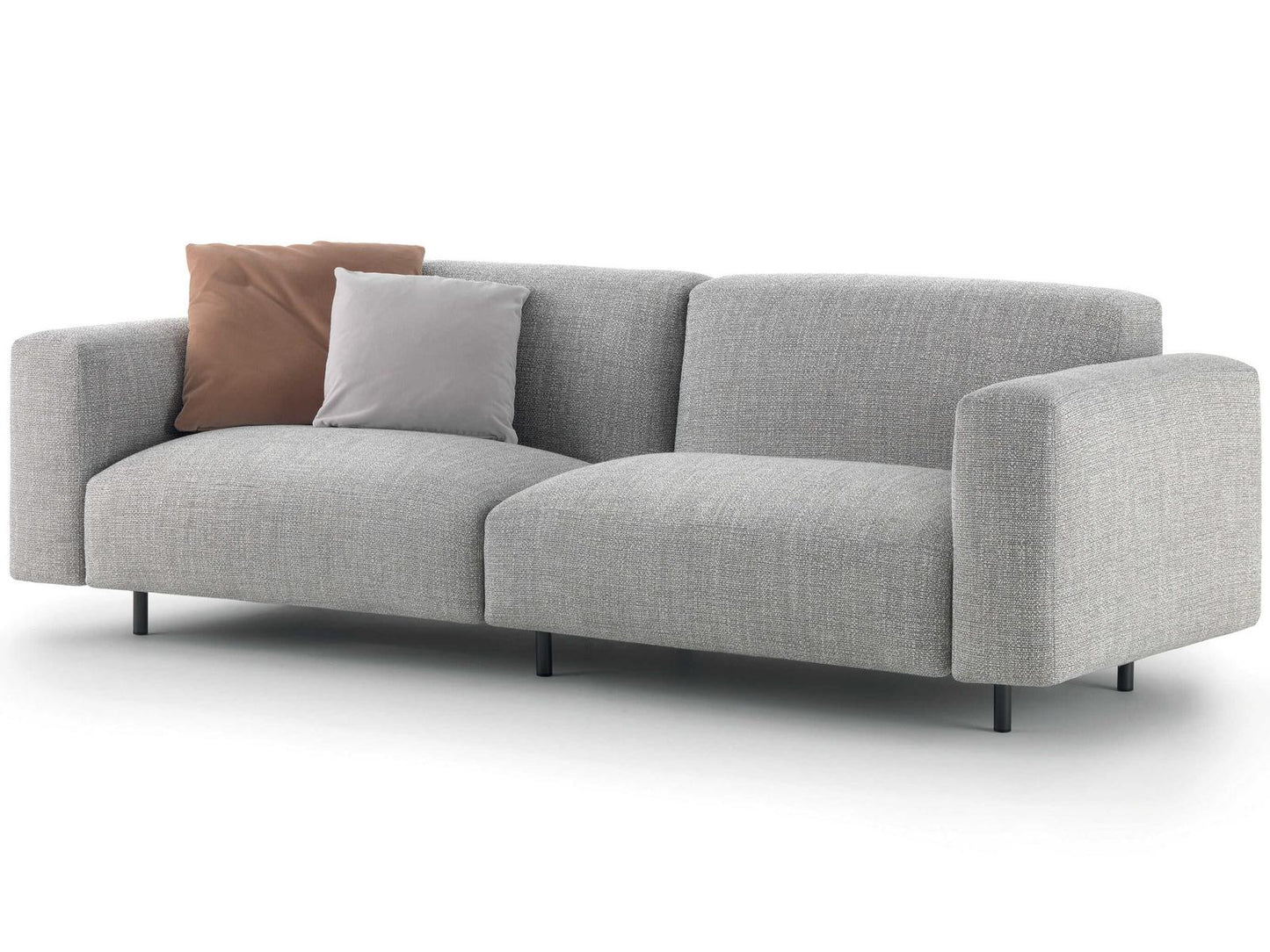 Naviglio Modular 3-Seat Sofa Fabric or Leather Upholstery
