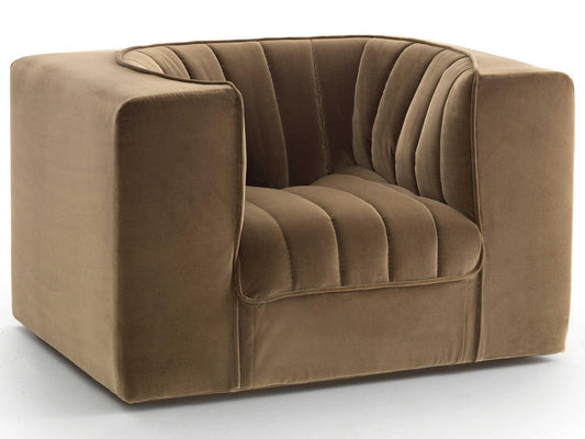 9000 Upholstered Accent Chair by Tito Agnoli in Fabric