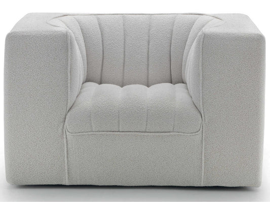 9000 Upholstered Accent Chair by Tito Agnoli in Fabric
