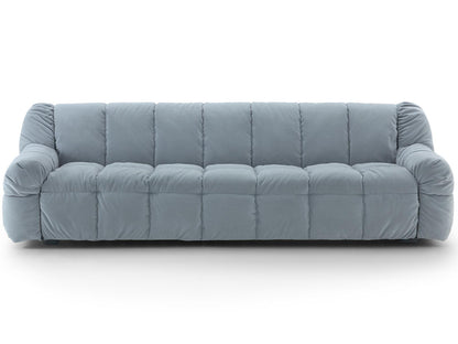 Strips 77 3-Seat Fabric Sofa with Removable Quilted Cover