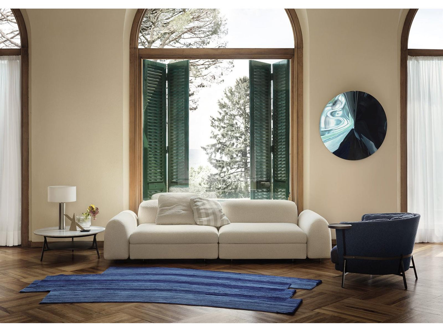 Cradle 3830 Accent Armchair by Neri&Hu in Fabric