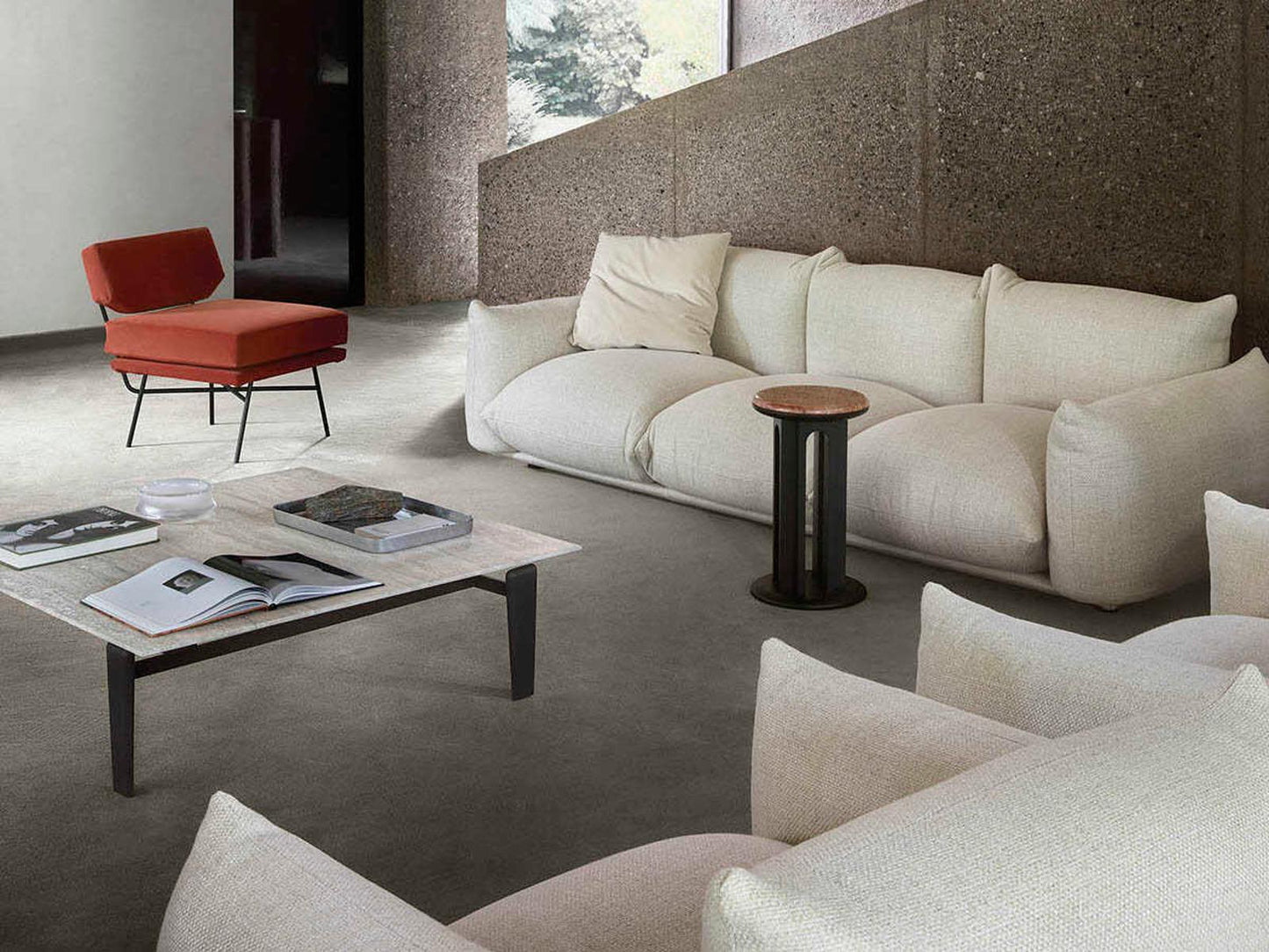 Tablet Square Marble Coffee Table