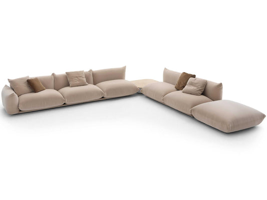 Marenco Beige Upholstered Sectional Sofa