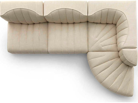 9000 NV05 Modular Fabric Sectional Sofa by Tito Agnoli