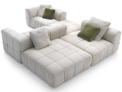 Strips Upholstered Sectional Sofa