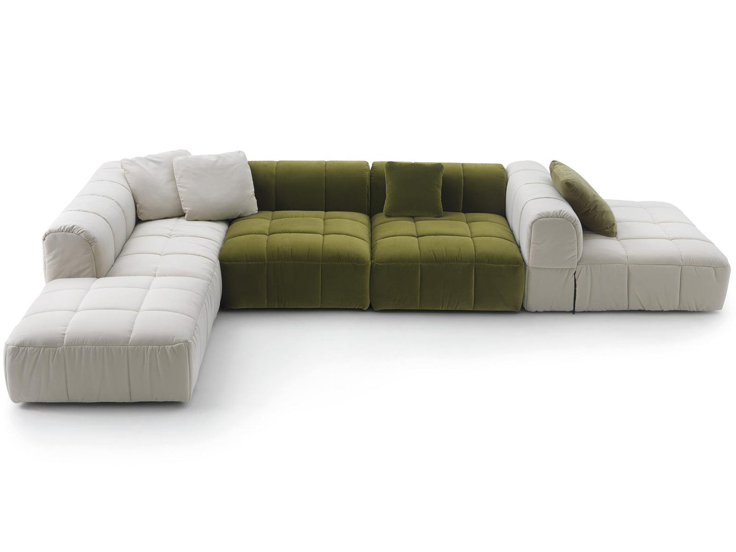 Strips Upholstered Sectional Sofa