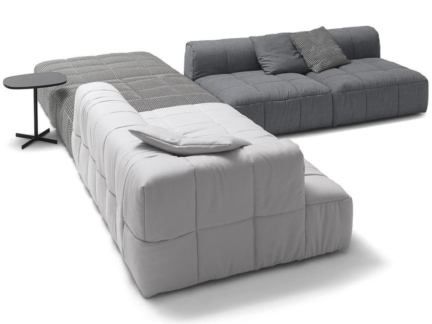 Strips Upholstered Sectional Sofa