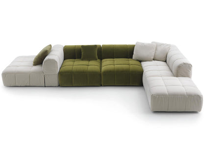 Strips Upholstered Sectional Sofa