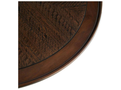 Violi Round Coffee Table in Brindle and Antique Brass