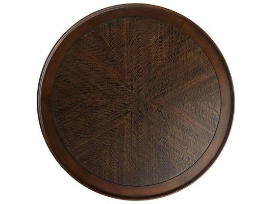 Violi Round Coffee Table in Brindle and Antique Brass