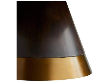 Violi Round Coffee Table in Brindle and Antique Brass