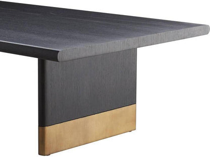 Arteriors Lawson Rectangle Coffee Table in Ebony Oak with Gold Leaf