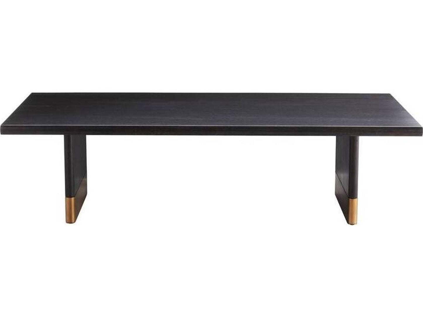 Arteriors Lawson Rectangle Coffee Table in Ebony Oak with Gold Leaf