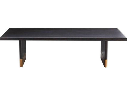 Arteriors Lawson Rectangle Coffee Table in Ebony Oak with Gold Leaf