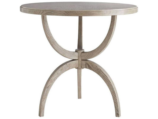 Dorey Round End Table in Smoke Oak