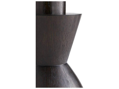 Mahoun Round End Table in Umber Oak Wood