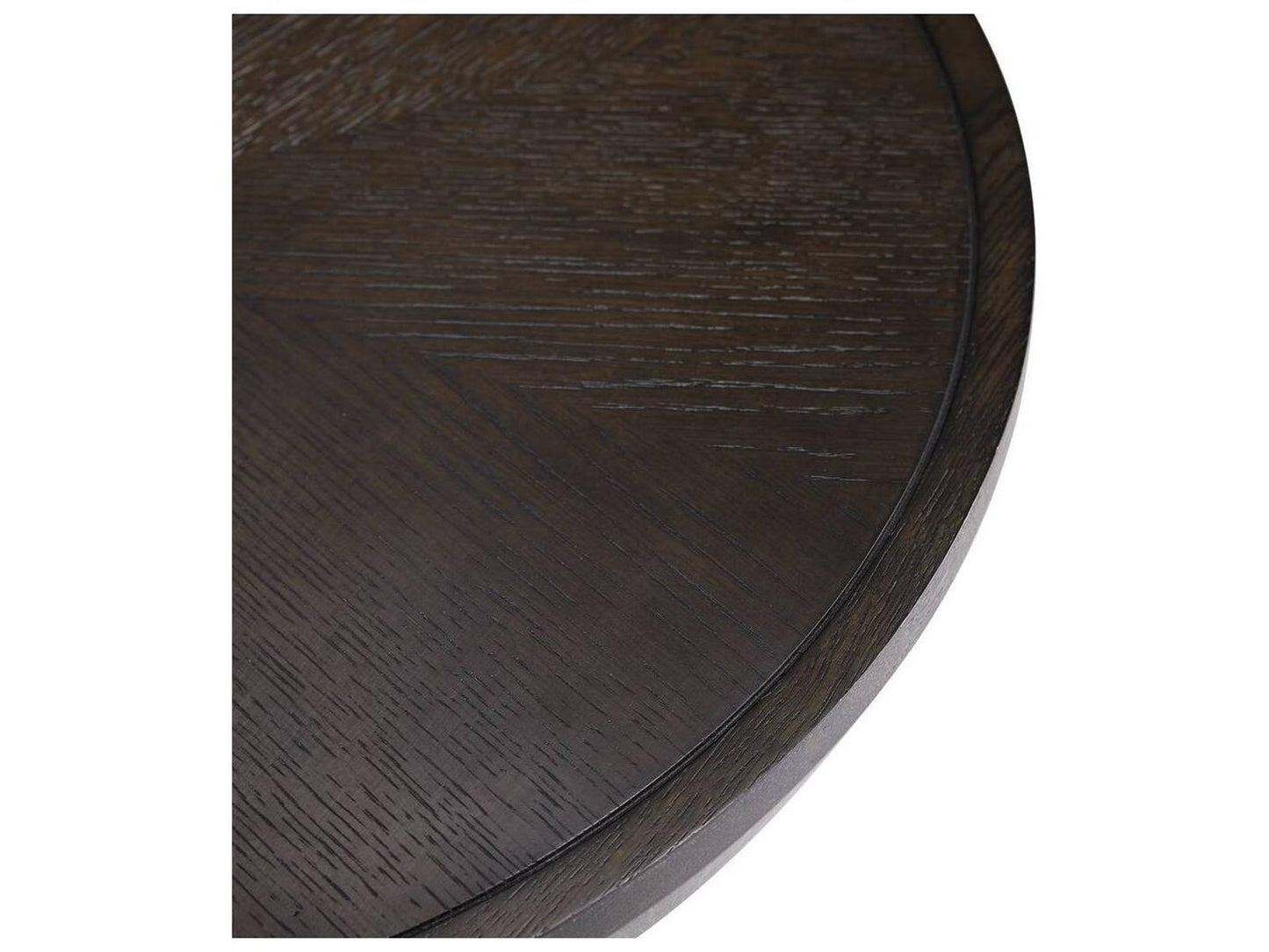 Mahoun Round End Table in Umber Oak Wood