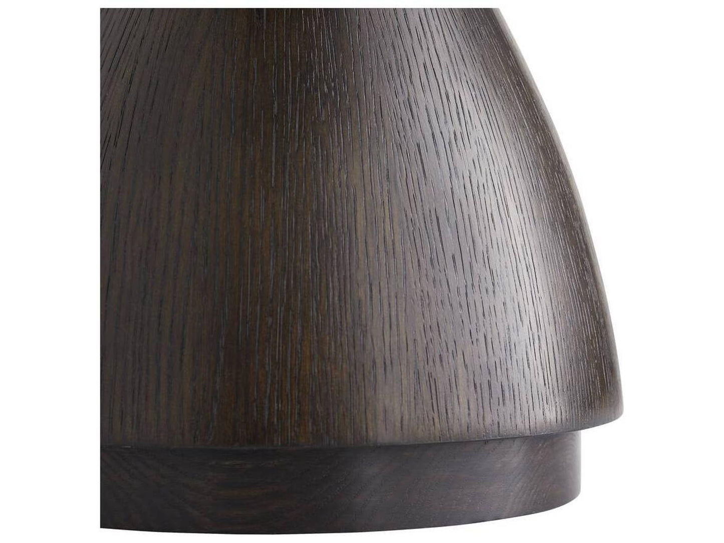Mahoun Round End Table in Umber Oak Wood