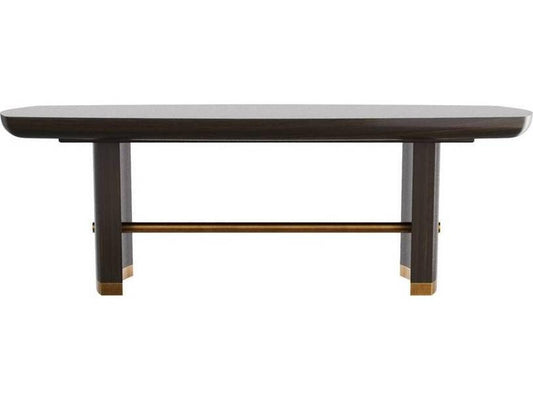 Pembroke Extending Rounded Rectangle Dining Table in Sable Oak Veneer
