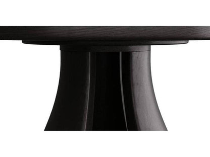 Samara Round 40-Inch Entry Table Ebony Mahogany Wood