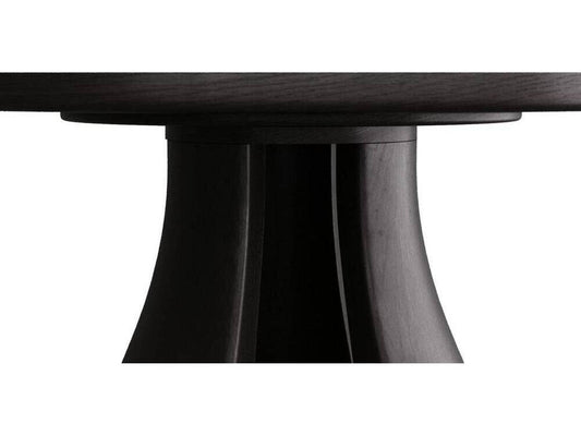 Samara Round 40-Inch Entry Table Ebony Mahogany Wood