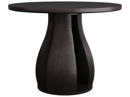 Samara Round 40-Inch Entry Table Ebony Mahogany Wood