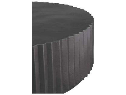 Reese Round Coffee Table in Black Concrete