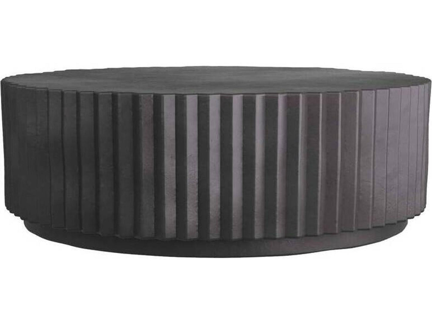 Reese Round Coffee Table in Black Concrete