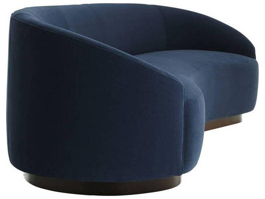 Turner 3-Seat Indigo Blue Velvet Sofa