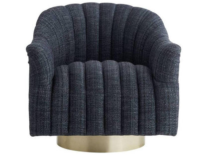 Springsteen Indigo Tweed Swivel Accent Chair