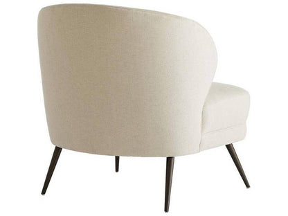 Arteriors Kitts Upholstered Accent Chair in Flax Fabric with Bronze Legs