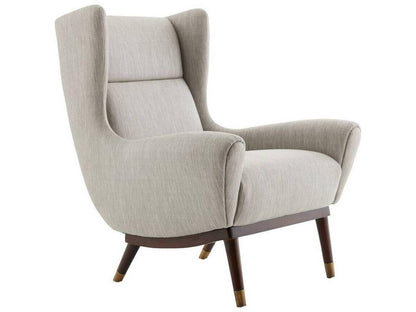 Ophelia Lounge Chair Fossil Tweed Dark Walnut
