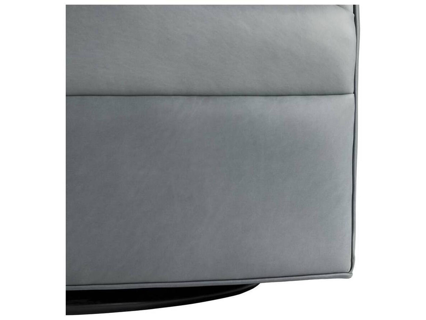 Delfino Anchor Grey Leather Swivel Accent Chair
