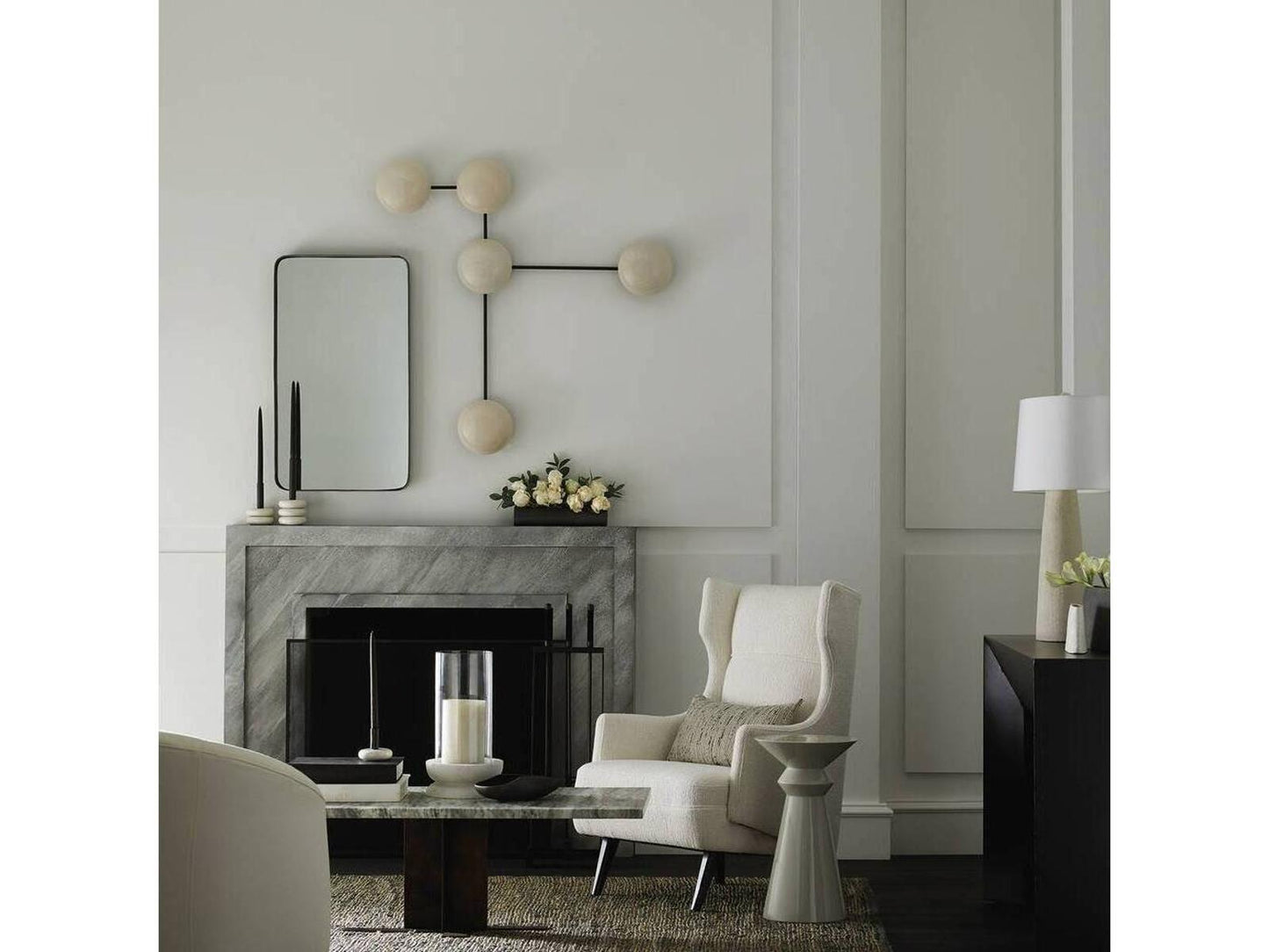 Budelli White Accent Chair