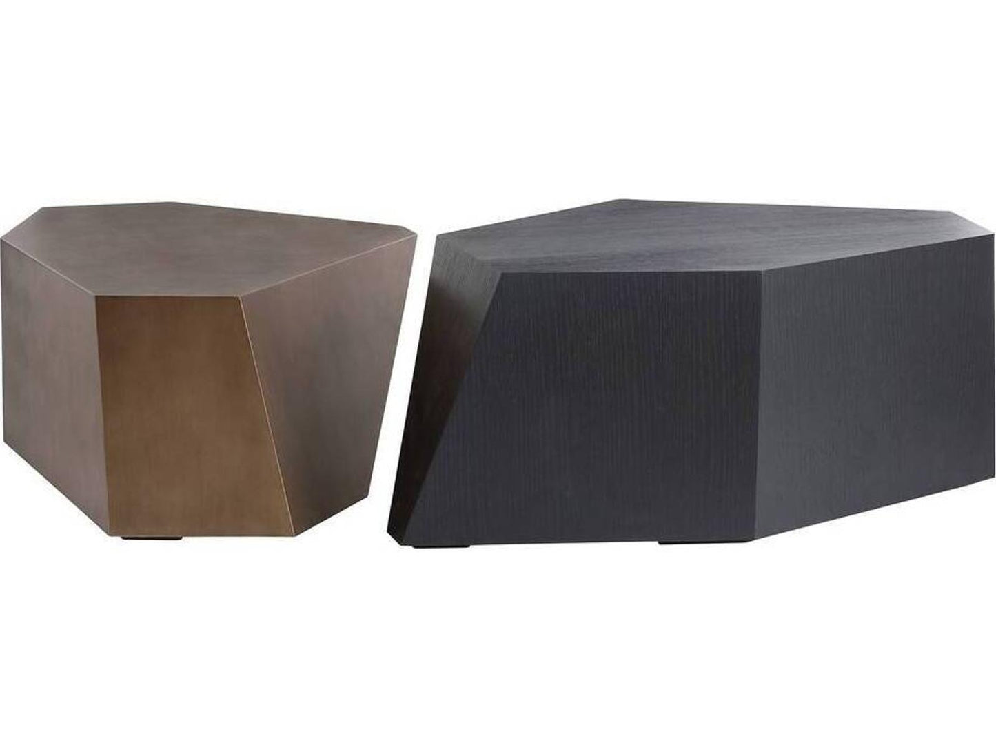 Chaka Wood Ebony Gold Coffee Table