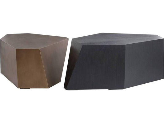 Chaka Wood Ebony Gold Coffee Table